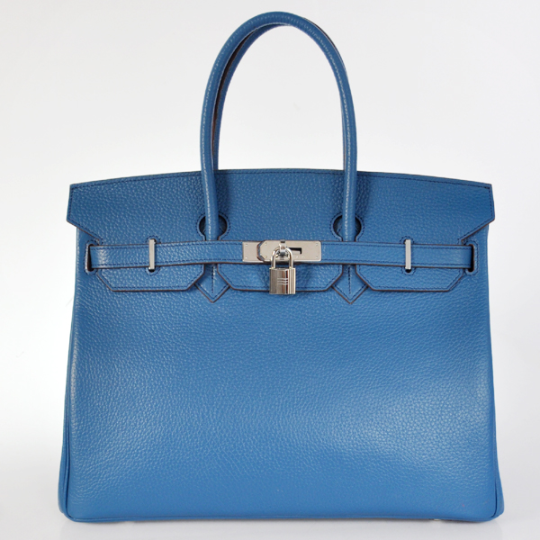 H35POSG Hermes Birkin 35CM pelle clemence in Turchia blu con